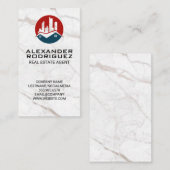 Red Blue Real Anwesen Logo Visitenkarte (Vorne/Hinten)