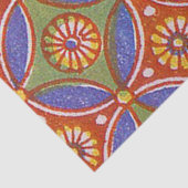 Red Blue Rustic farbenfroher Kreis Ägypten Kunstmu Seidenpapier (Ausschnitt)