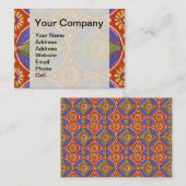 Red Blue Rustic farbenfroher Kreis Ägypten Kunstmu Visitenkarte (Vorne/Hinten)