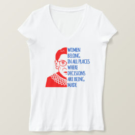 Red Blue Ruth Bader Zitat Frauen gehören auf der g T-Shirt