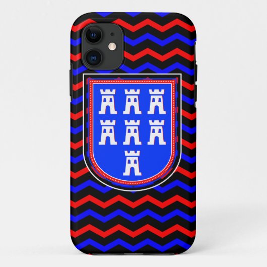 Red Blue Saxon Sign Case-Mate iPhone Hülle (Rückseite)