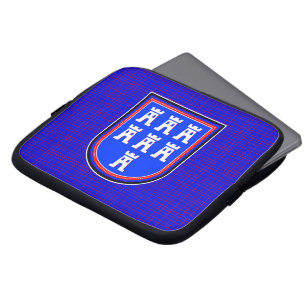 Red Blue Saxon Sign Laptopschutzhülle