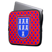 Red Blue Saxon Sign Laptopschutzhülle (Vorderseite Links)