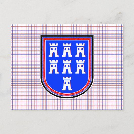 Red Blue Saxon Sign Postkarte (Vorderseite)