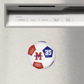 red blue school colors kids soccer team gifts magnet (In Situ (Geschirrspüler))