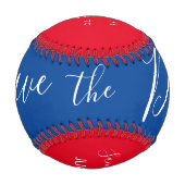 Red Blue Script Heart Speichern Sie die Daten Base Baseball (Vorderseite)