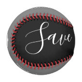 Red Blue Script Heart Speichern Sie die Daten Baseball (Vorderseite Links)