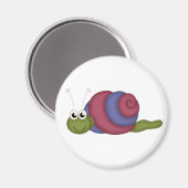 Red & Blue Snail Magnet (Vorderseite/Rückseite)