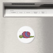 Red & Blue Snail Magnet (In Situ (Geschirrspüler))