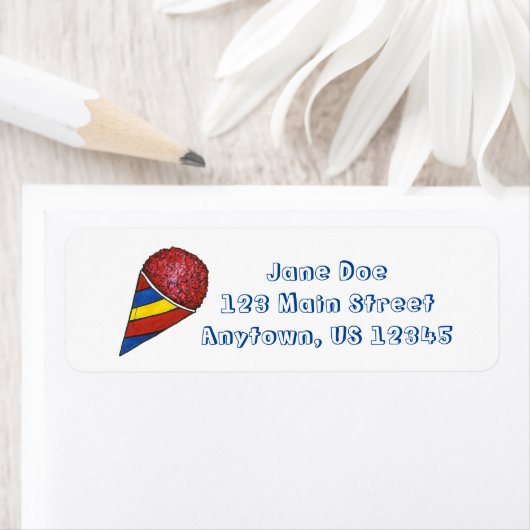 Red Blue Snocone Snow Cone Summer Labels (Insitu)