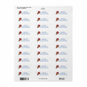 Red Blue Snocone Snow Cone Summer Labels (Vorne)