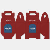 Red Blue Solid Color Schlicht, Aqiqah Baby Dusche Geschenkschachtel (Ungeklappt)