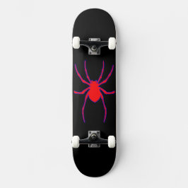 Red Blue Spider Skateboard Design