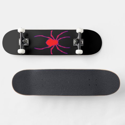 Red Blue Spider Skateboard Design (Horizontal)