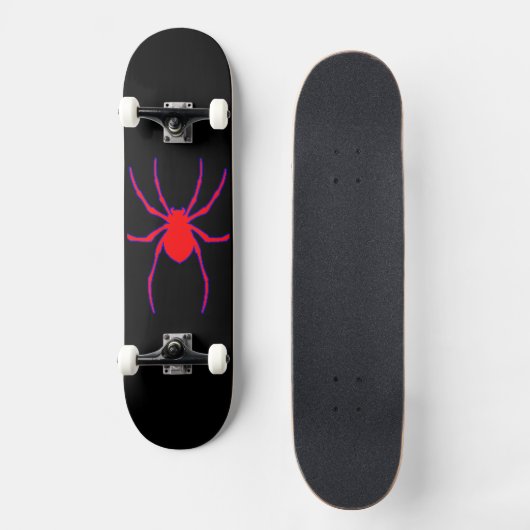 Red Blue Spider Skateboard Design (Vorderseite)