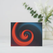 Red Blue Spiral Postkarte (Stehend Vorderseite)