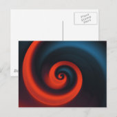Red Blue Spiral Postkarte (Vorne/Hinten)