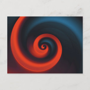 Red Blue Spiral Postkarte