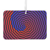 Red & Blue Spiral von Kenneth Yoncich Autolufterfrischer (Rückseite)