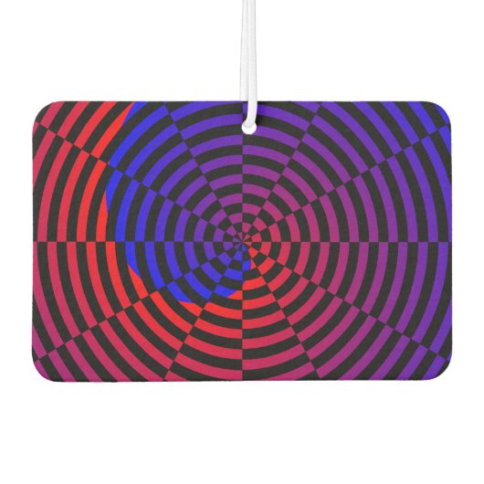 Red & Blue Spiral von Kenneth Yoncich Autolufterfrischer (Vorderseite)