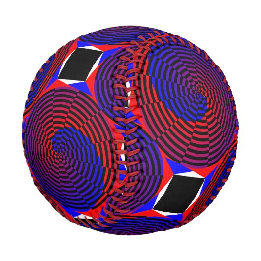 Red & Blue Spiral von Kenneth Yoncich Baseball (Schrägansicht)