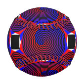 Red & Blue Spiral von Kenneth Yoncich Baseball (Vorderseite)