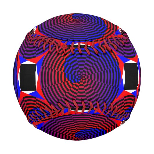 Red & Blue Spiral von Kenneth Yoncich Baseball (Vorderseite)