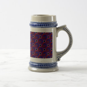 Red & Blue Spiral von Kenneth Yoncich Bierglas