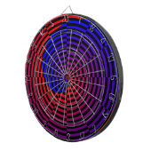Red & Blue Spiral von Kenneth Yoncich Dartscheibe (Vorderseite rechts)