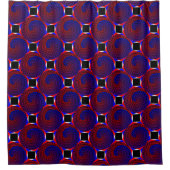 Red & Blue Spiral von Kenneth Yoncich Duschvorhang (Vorderseite)