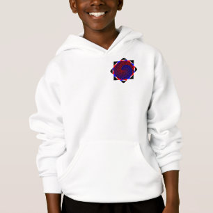 Red & Blue Spiral von Kenneth Yoncich Hoodie