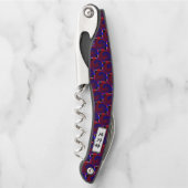 Red & Blue Spiral von Kenneth Yoncich Kellnermesser (Vorderseite)