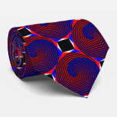 Red & Blue Spiral von Kenneth Yoncich Krawatte (Gerollt)
