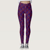Red & Blue Spiral von Kenneth Yoncich Leggings (Vorderseite)