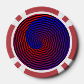 Red & Blue Spiral von Kenneth Yoncich Pokerchips (Rückseite)