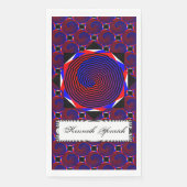 Red & Blue Spiral von Kenneth Yoncich Serviette (Vorderseite)