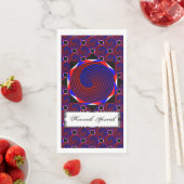 Red & Blue Spiral von Kenneth Yoncich Serviette (Beispiel)