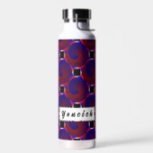 Red & Blue Spiral von Kenneth Yoncich Trinkflasche (Links)