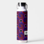 Red & Blue Spiral von Kenneth Yoncich Trinkflasche (Vorne)