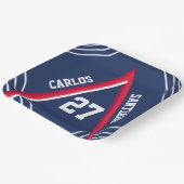 Red & Blue Sports Themenpapier Plakat Pappteller (Gewinkelt)