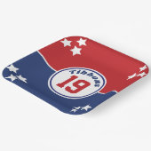 Red & Blue Sports Themenpapier Plakat Pappteller (Gewinkelt)