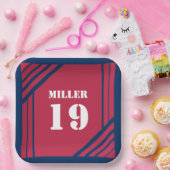 Red & Blue Sports Themenpapier Plakat Pappteller (Party)