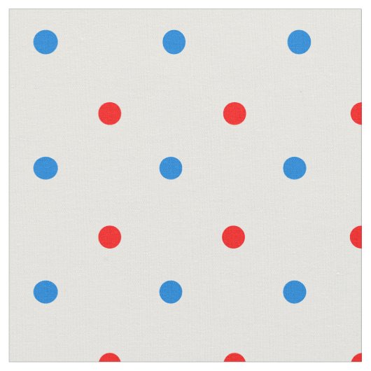 Red & Blue Spots Stoff (Nahaufnahme)
