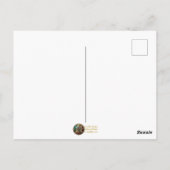 Red & Blue Stached Glass Heart Steampunk Serie Postkarte (Rückseite)