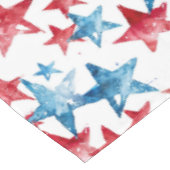 Red Blue Star 4. Juli Tablecloth Tischdecke (Schrägansicht)