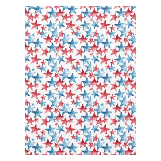 Red Blue Star 4. Juli Tablecloth Tischdecke (Vorderseite)