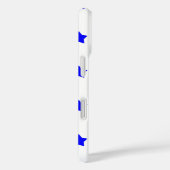 Red Blue Star Muster Weißer Hintergrund Case-Mate iPhone Hülle (Rückseite / Rechts)