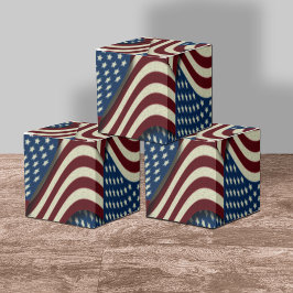 Red Blue Stars & Stripes USA Fahnen Geschenkschachtel