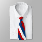 Red Blue Streifen Krawatte (Gebunden)