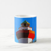 Red & Blue Striped Hilton Head Lighthouse Kaffeetasse (Mittel)